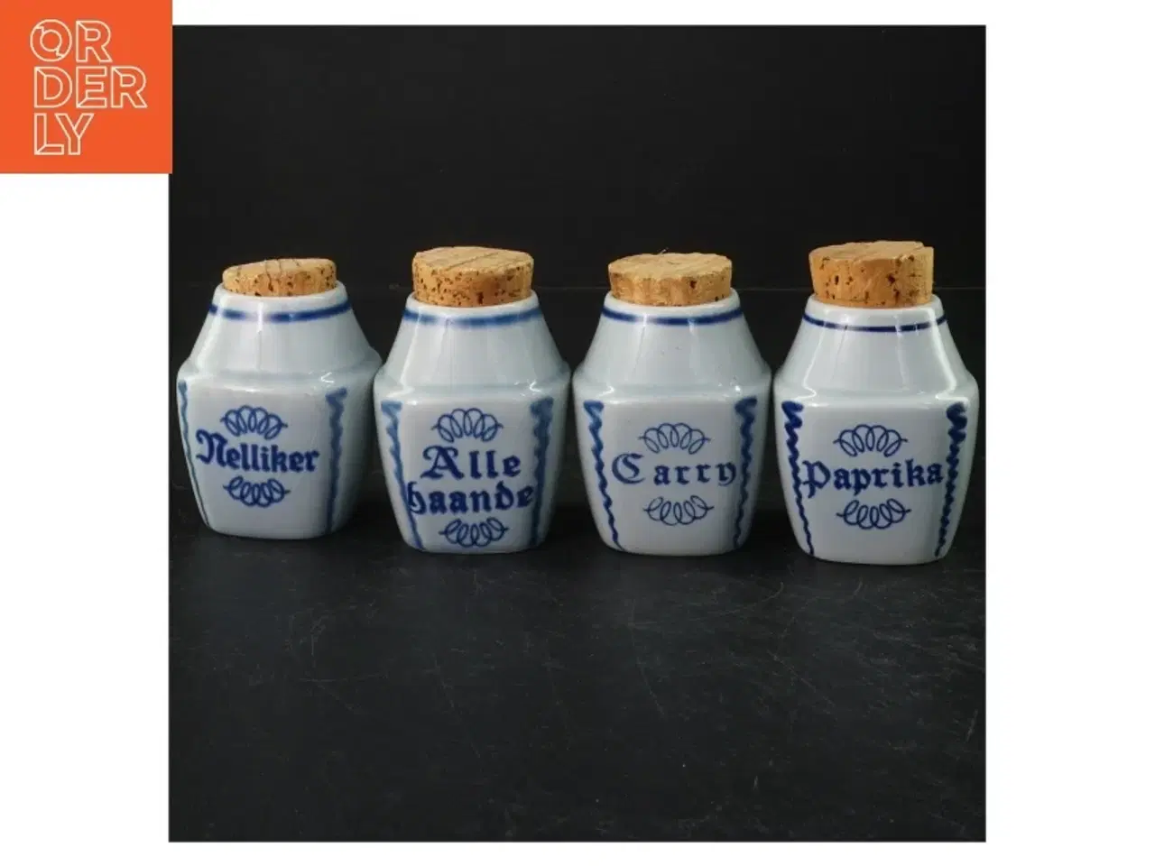 Billede 1 - Porcelænskrydderikrukker fra Søholm (str. 11x6 cm)