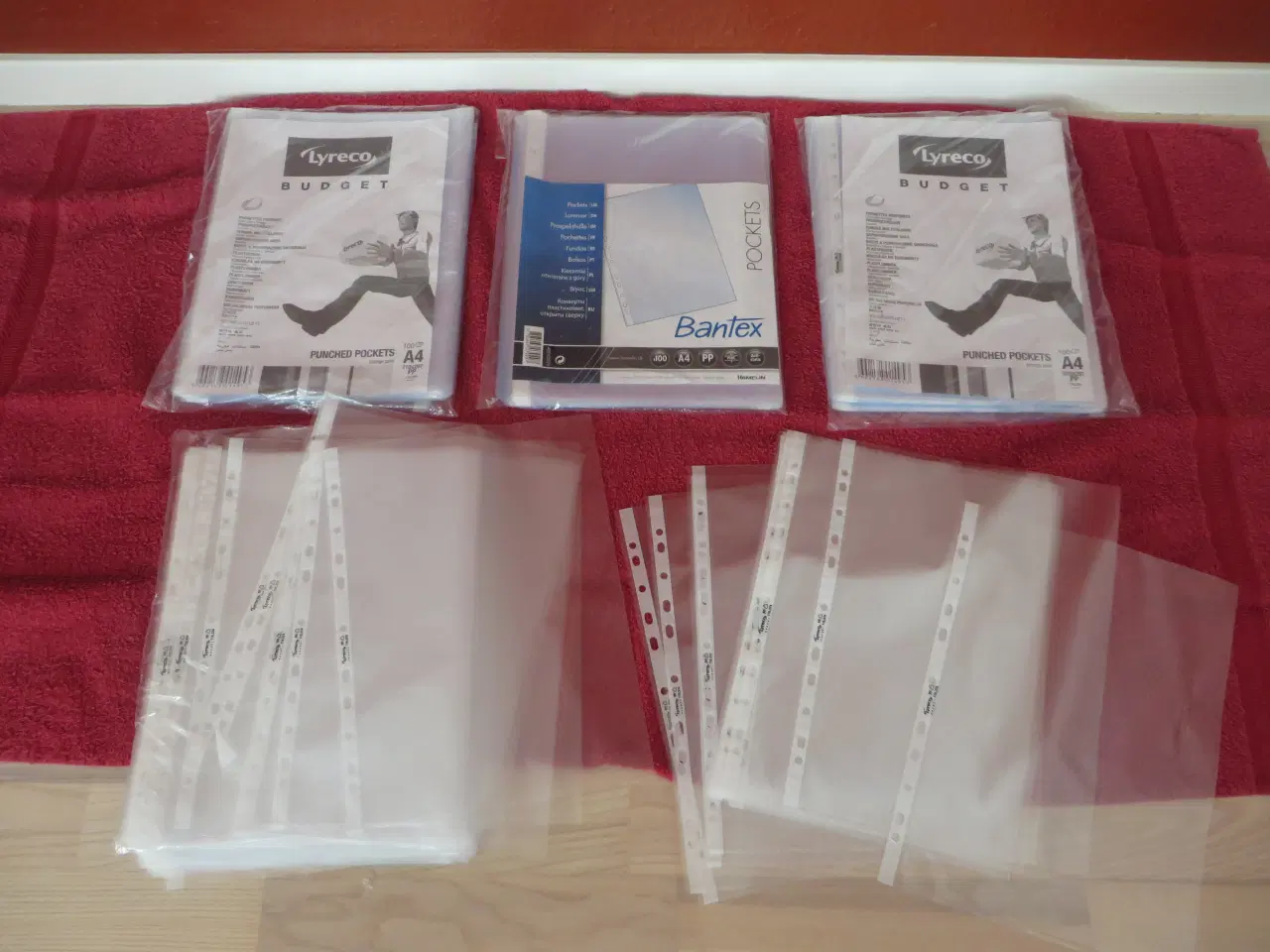 Billede 1 - Plastlommer, Lyreco, med huller, A4, 50 µm, pakke 