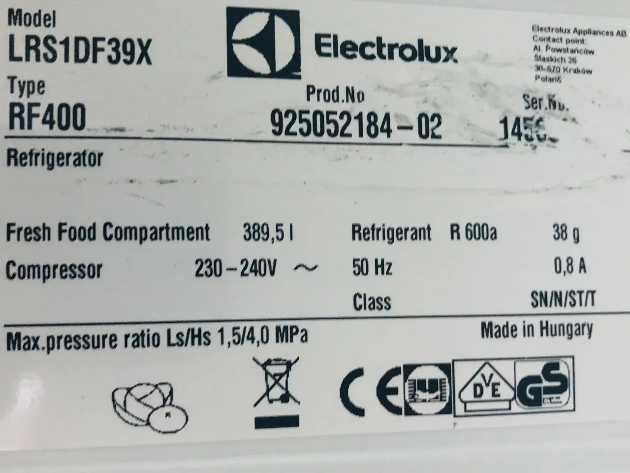 Billede 3 - Køleskab Electrolux 