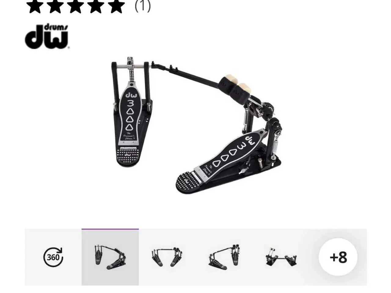 Billede 1 - DW 3000-series dobbelt stortrommepedal 