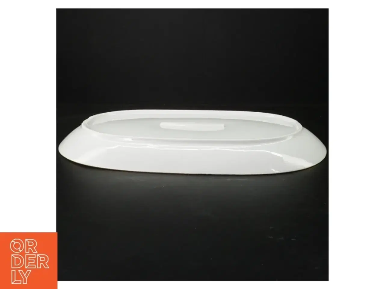 Billede 2 - Porcelænsfad med ost og vin motiv (str. 30 x 22 cm)
