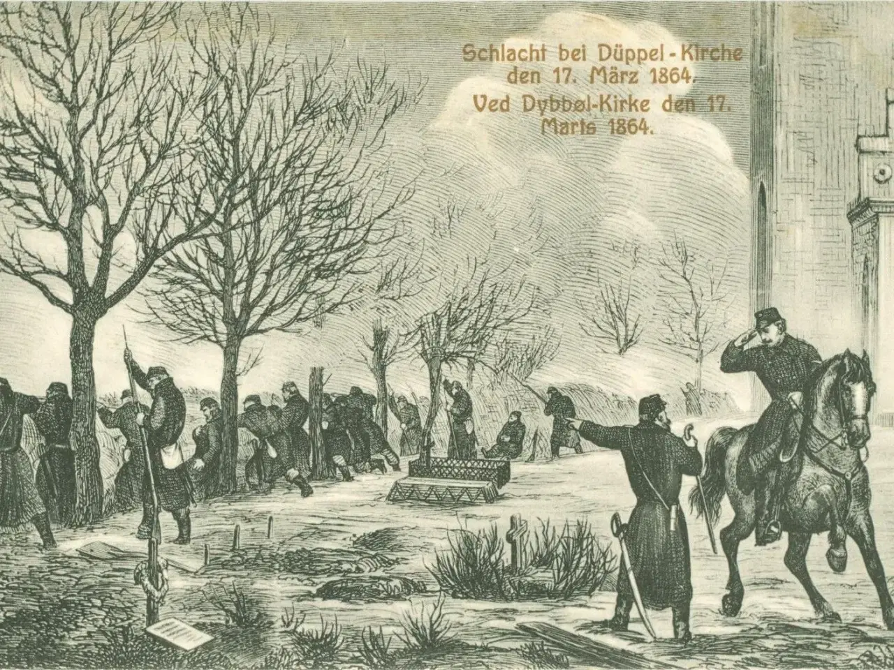 Billede 1 - Krigen 1864. Ved Dybbøl Kirke