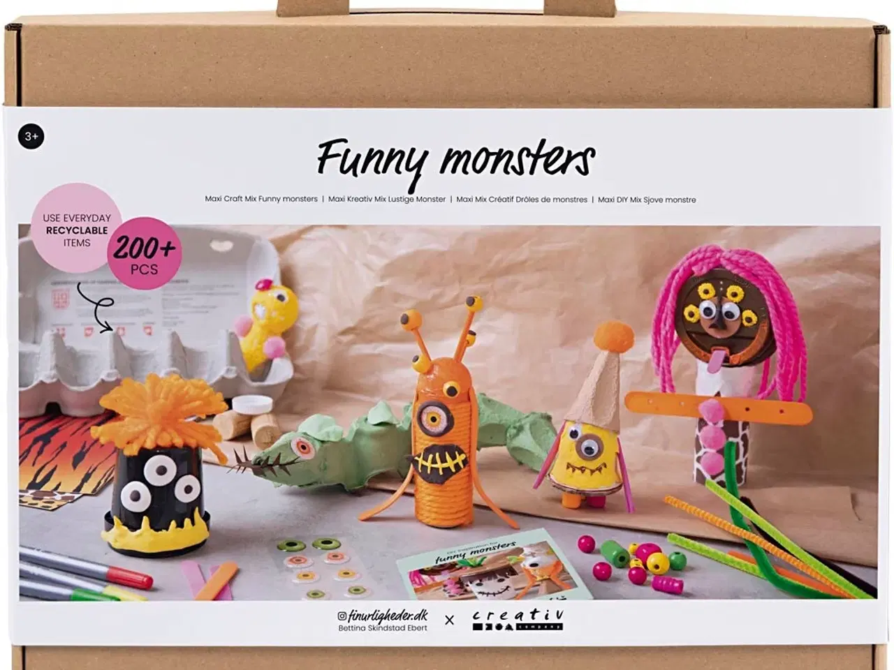 Billede 1 - Maxi DIY Mix Sjove Monstre, ass. farver, 1 pk.