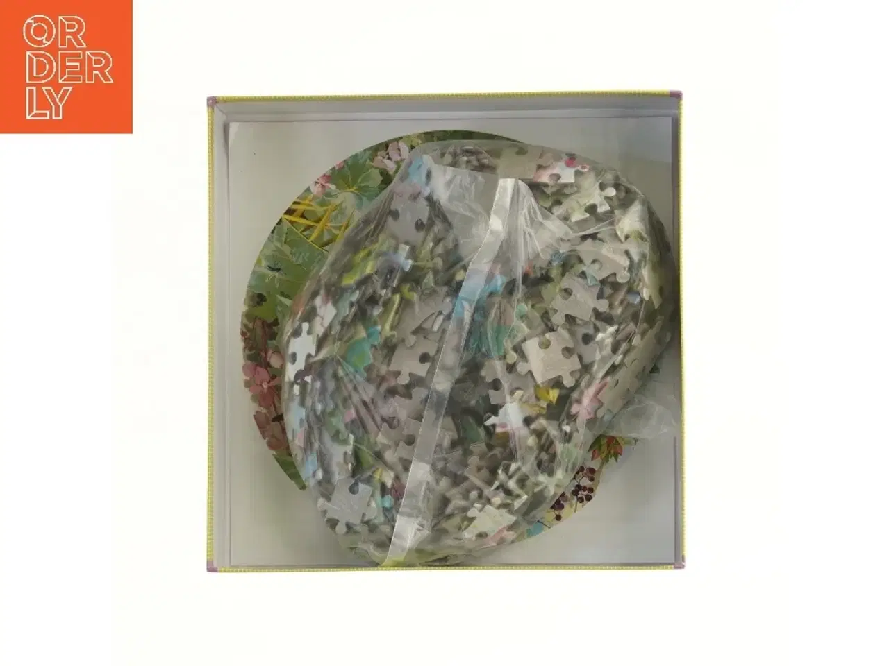 Billede 2 - Rundt puslespil med kolibrier (str. 25x25 cm)