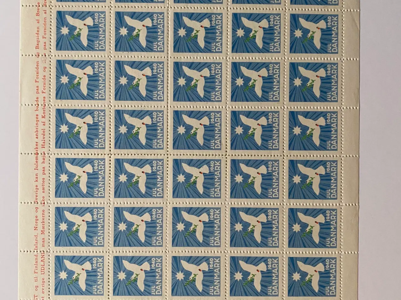 Billede 1 - Julemærker Danmark helark 1940