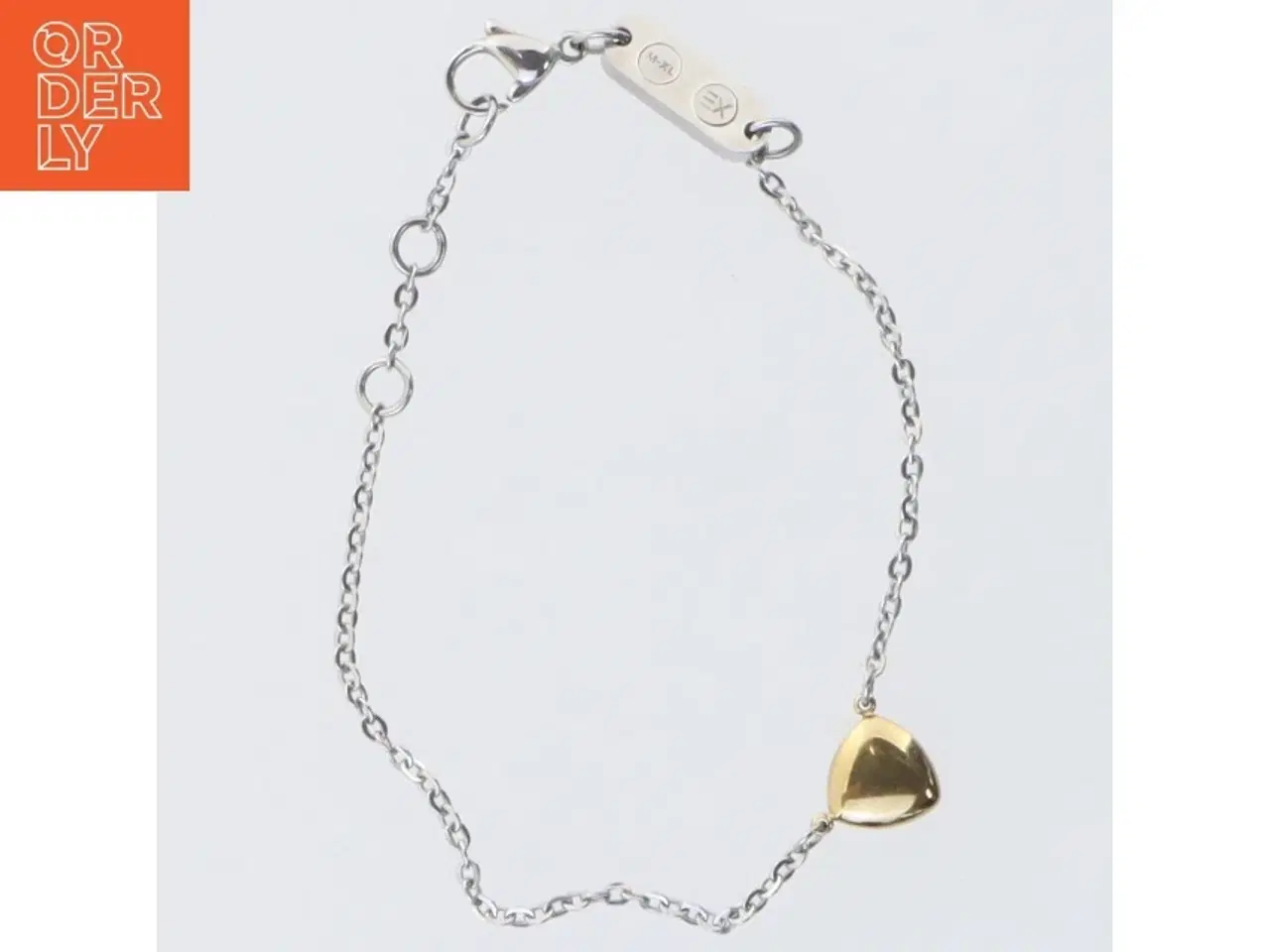 Billede 1 - Sølvfarvet armbånd med hjertevedhæng fra Energetix (str. 20 cm)