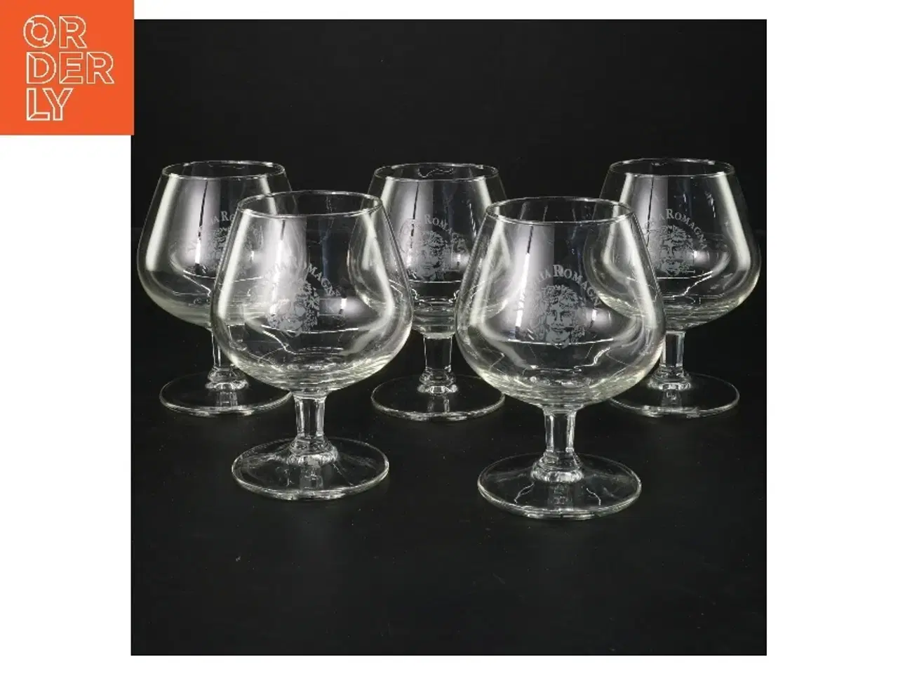 Billede 1 - Sæt af fem smukke italienske glas (str. 5 stk Ø 5,5 cm længde 11 cm)