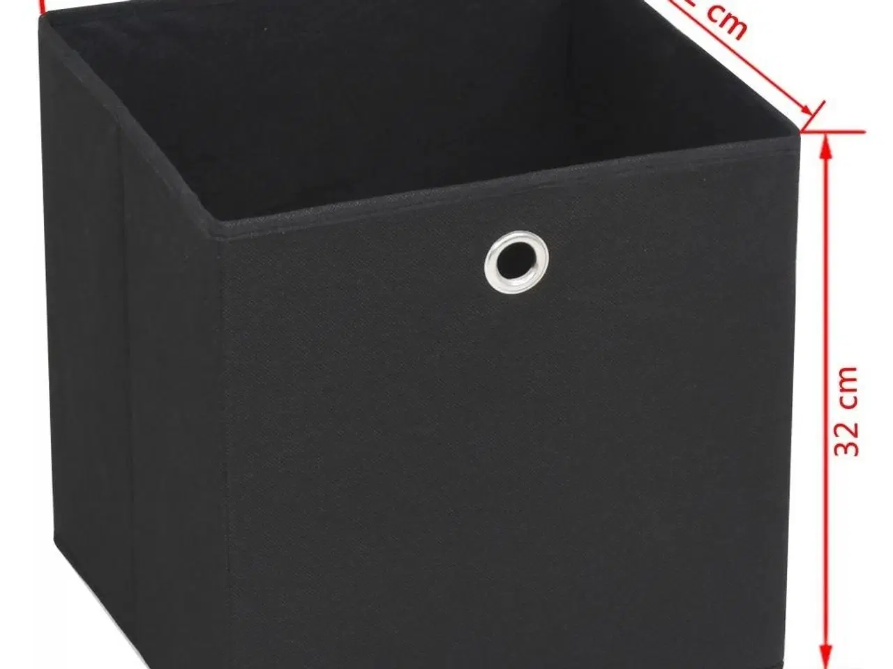 Billede 7 - Opbevaringskasser 10 stk. ikke-vævet stof 32x32x32 cm sort
