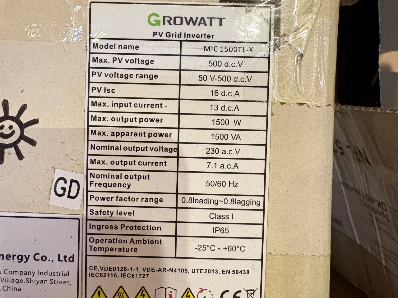 Billede 2 - Solcelleanlæg Growatt 1,85Kwh