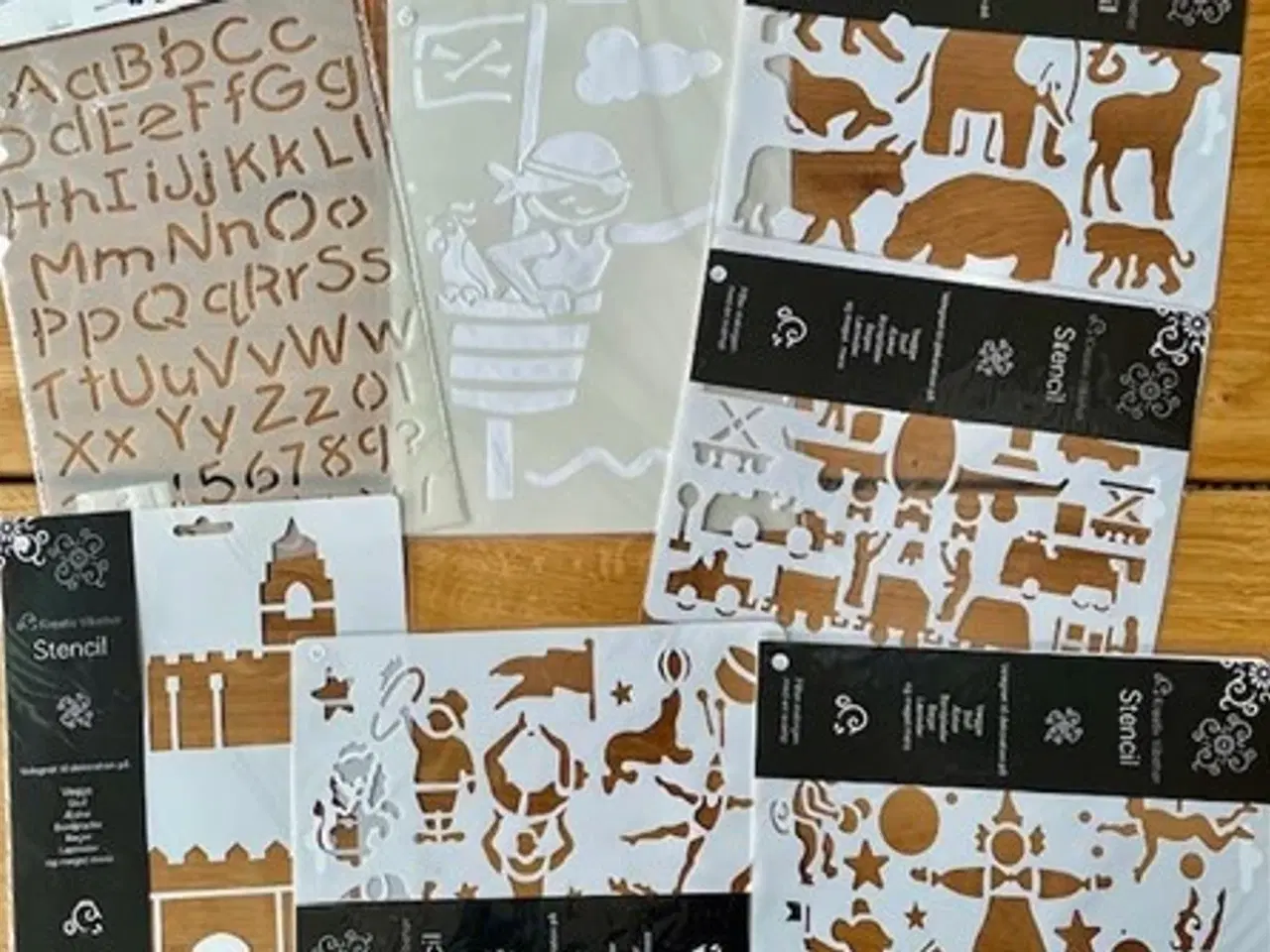 Billede 2 - Lykkepakke med 25-100 stencils til tryk