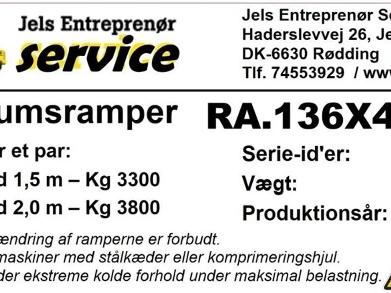Billede 2 - - - - RA150X35 ALURAMPER, RAMPER