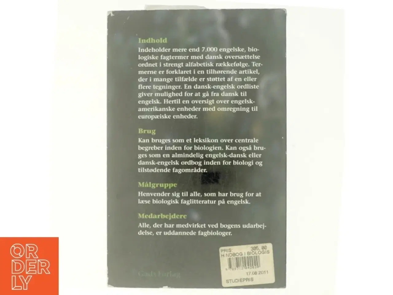 Billede 3 - Håndbog i biologiske fagtermer af Ole Rasmussen (f. 1958-11-03) (Bog)