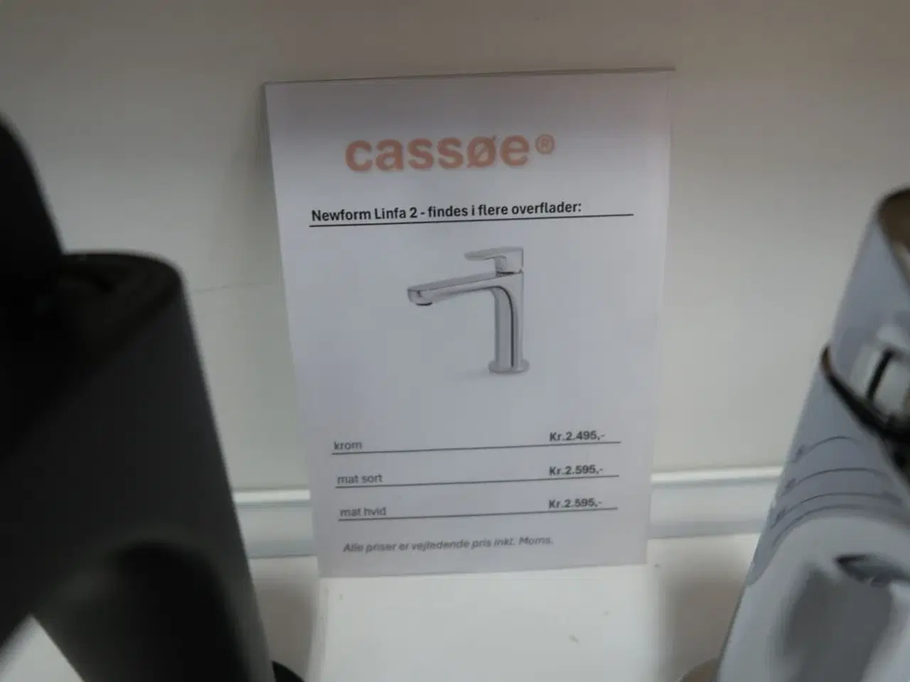 Billede 3 - Armatur CASSØE Newform Linfa 2 Mat Sort komplet med kasse