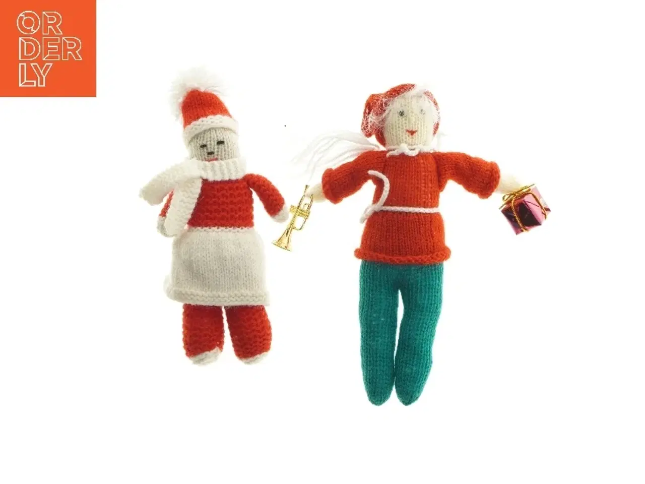 Billede 1 - Nye Strikkede juledukker (str. 26,5 cm)