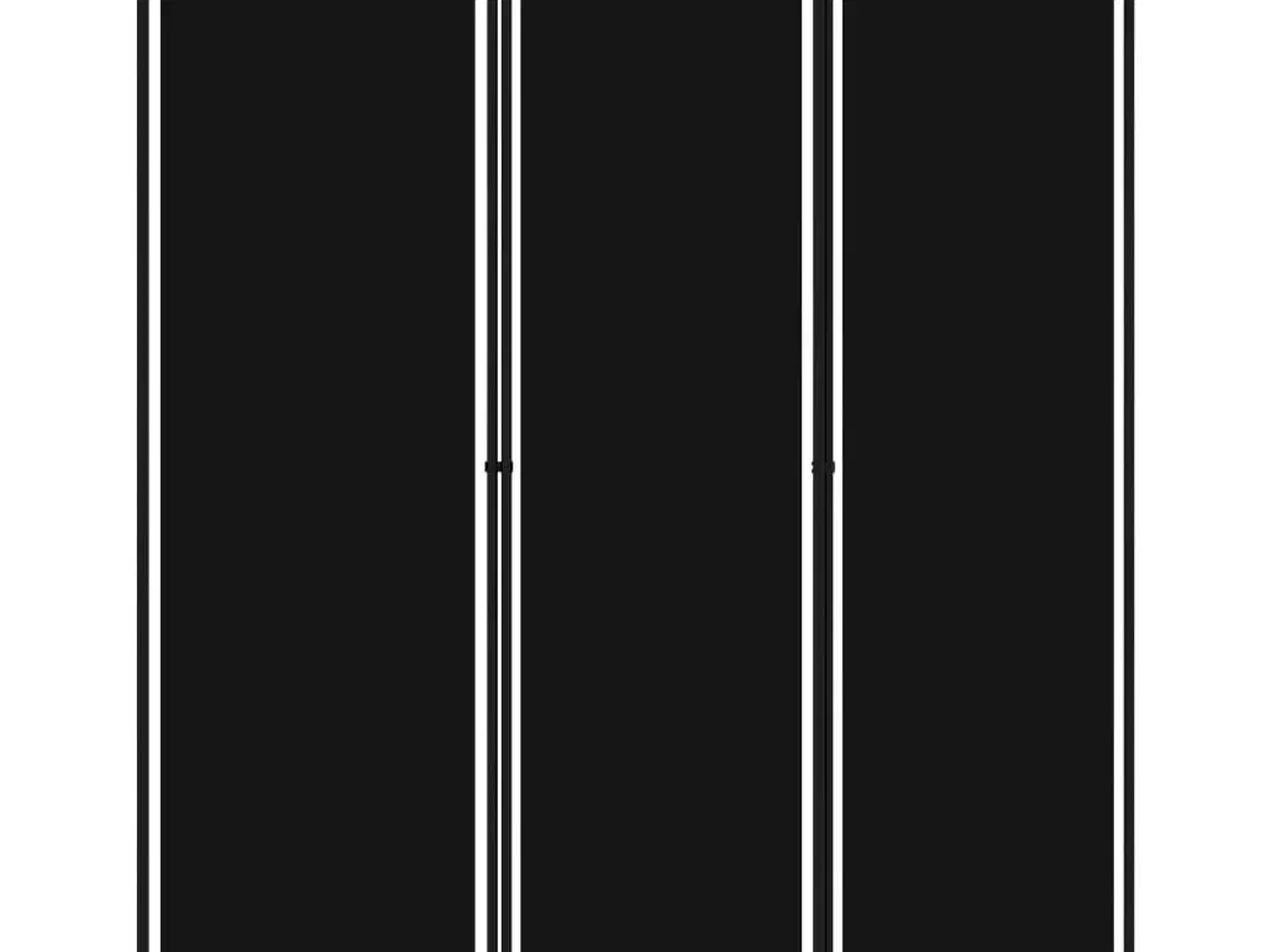 Billede 2 - 3-panels rumdeler 150 x 180 cm sort
