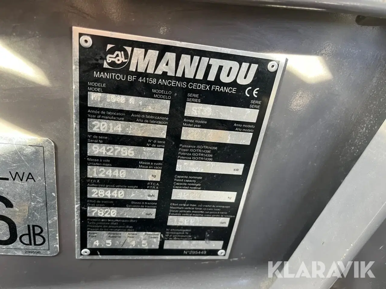 Billede 6 - Teleskoplæsser Manitou MT1840A ST3B