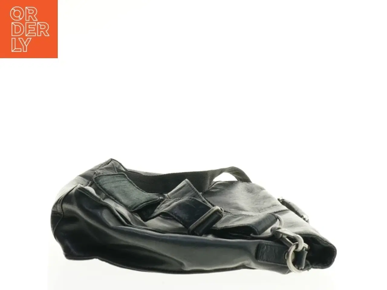 Billede 6 - Sort lædertaske til mænd (str. 39 x 32 cm)