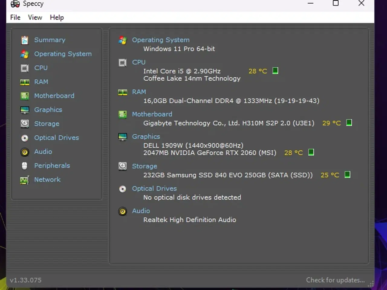 Billede 9 - Stærk Gamer, i5-9400 4.10 GHz, RTX 2060, 16 GB ram