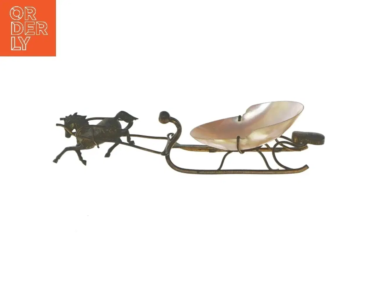 Billede 1 - Dekorativ hestevogn med skål (str. 19 cm)