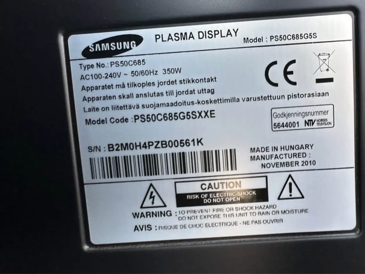 Billede 2 - Samsung TV 50”