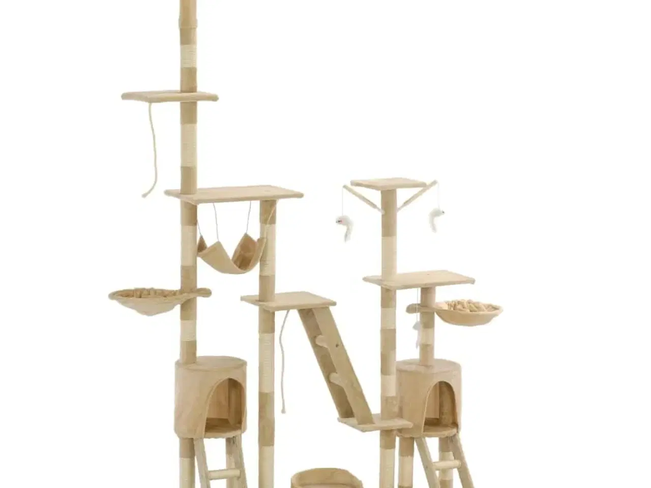 Billede 2 - Kradsetræ til katte med sisal-kradsestolper 230-250 cm beige