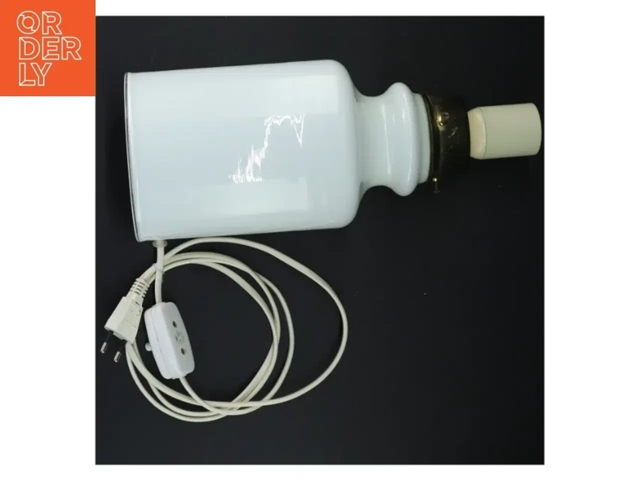 Billede 3 - Vintage Odreco Bordlampe i Opal glas (str. 31 cm)