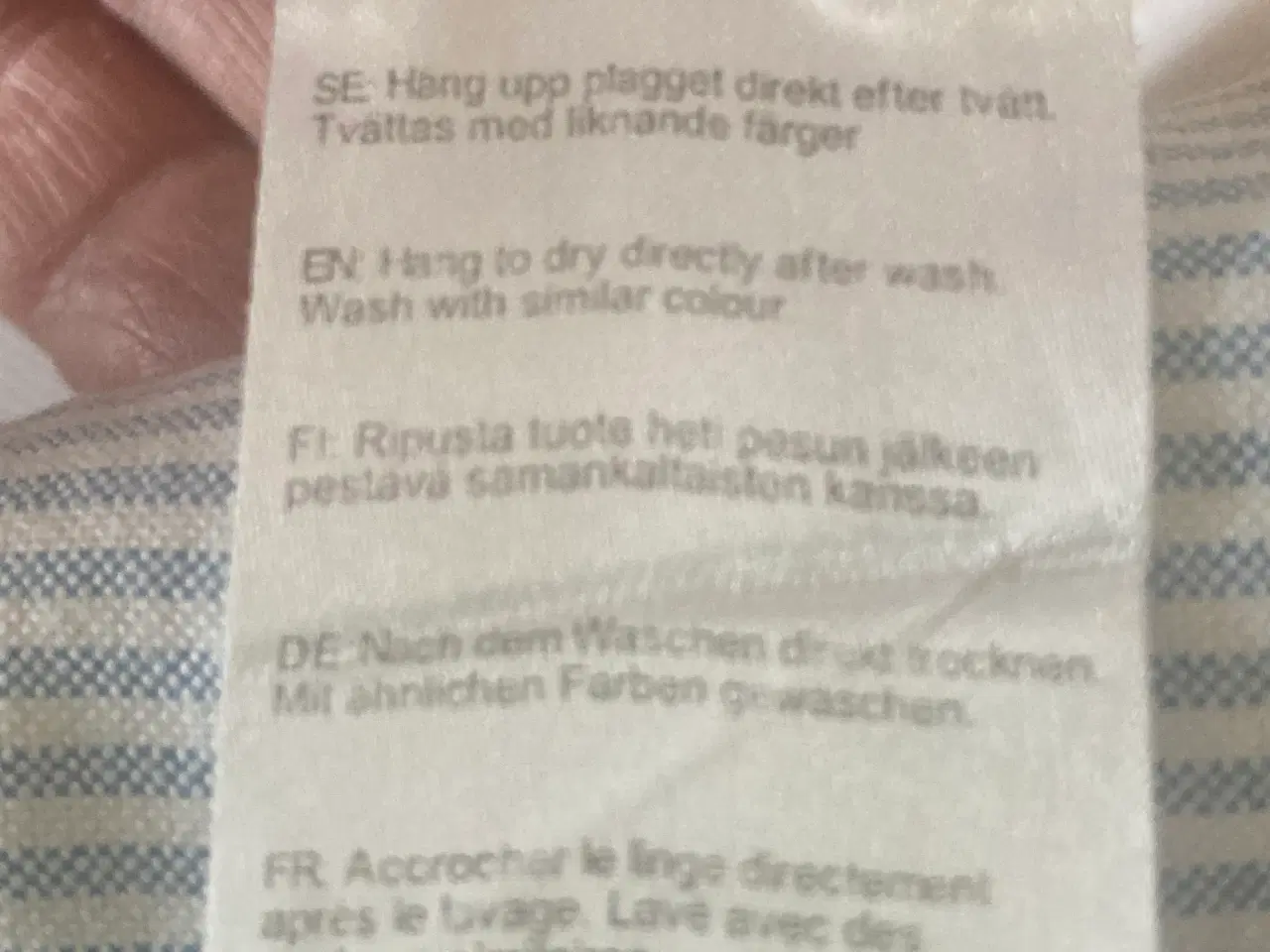 Billede 10 - Blå- og hvidstribet herreskjorte str XL