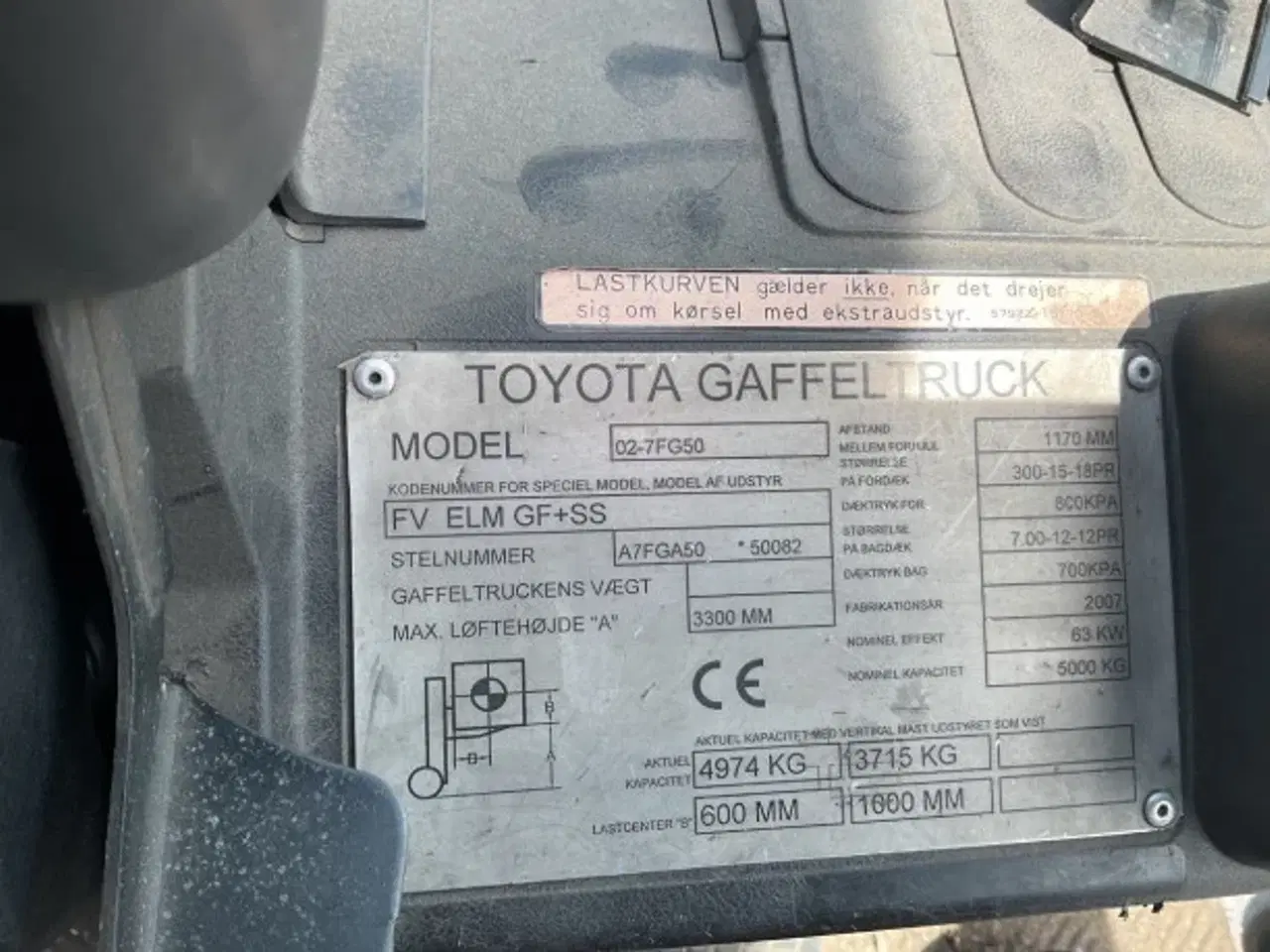 Billede 6 - 5000kg Toyota gas med FLK cabine med det hele,sideskift ,gaffelflytter,Fuld friløft, kan køre ind i container
