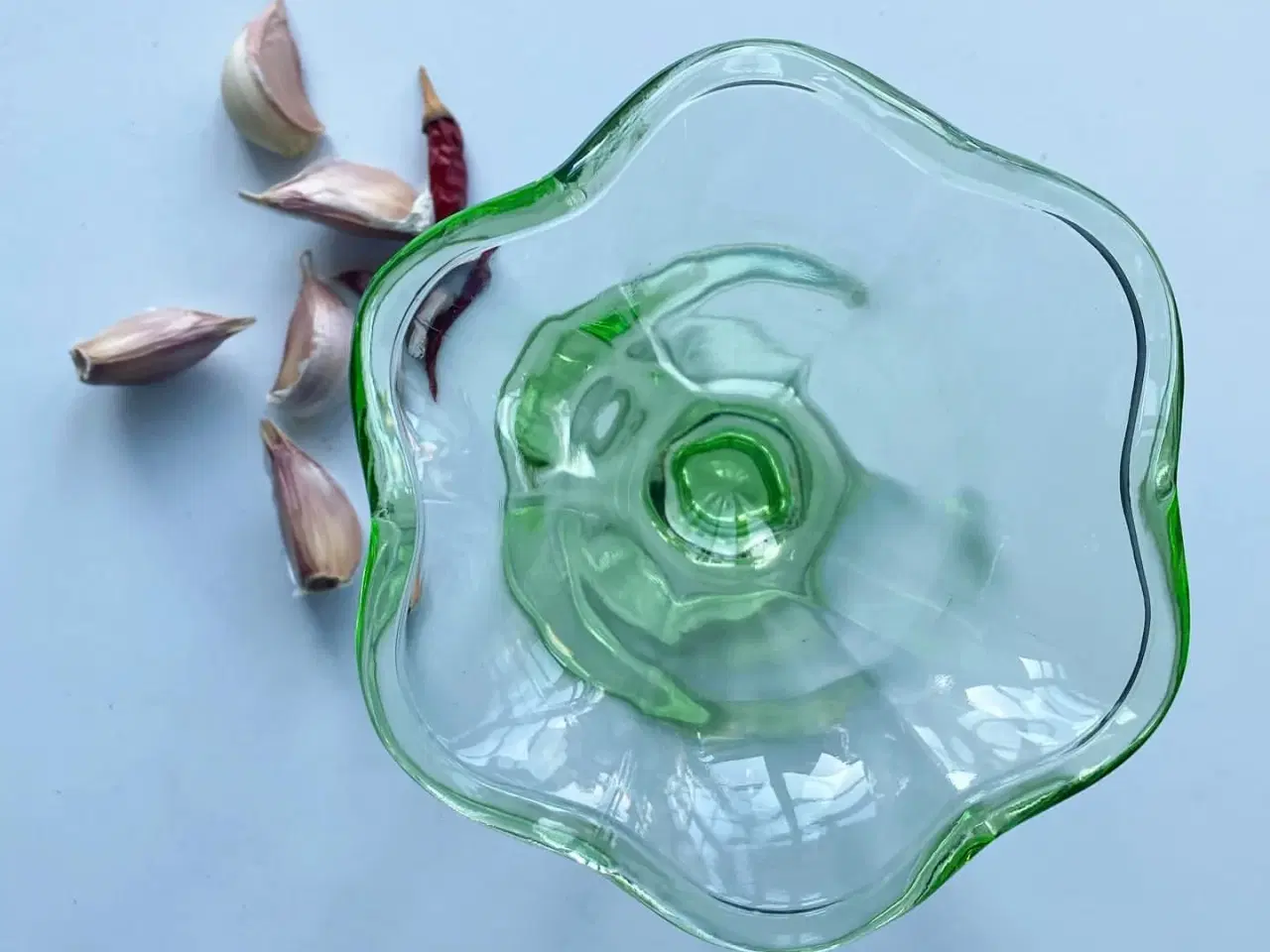 Billede 4 - Opsats af lysegrønt glas, italien