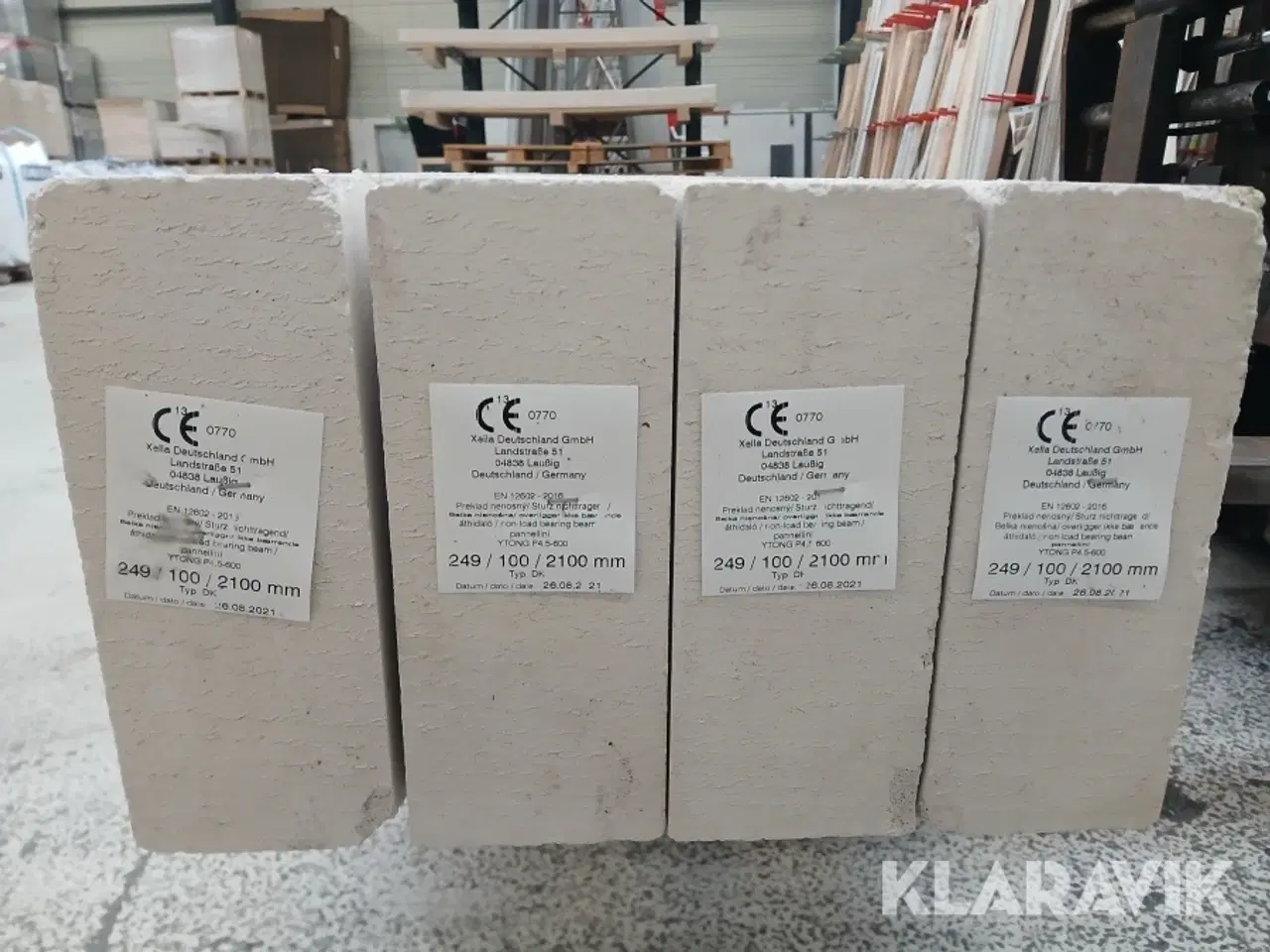 Billede 3 - Gasbeton overligger Xella 249x100x2100mm 4 styk