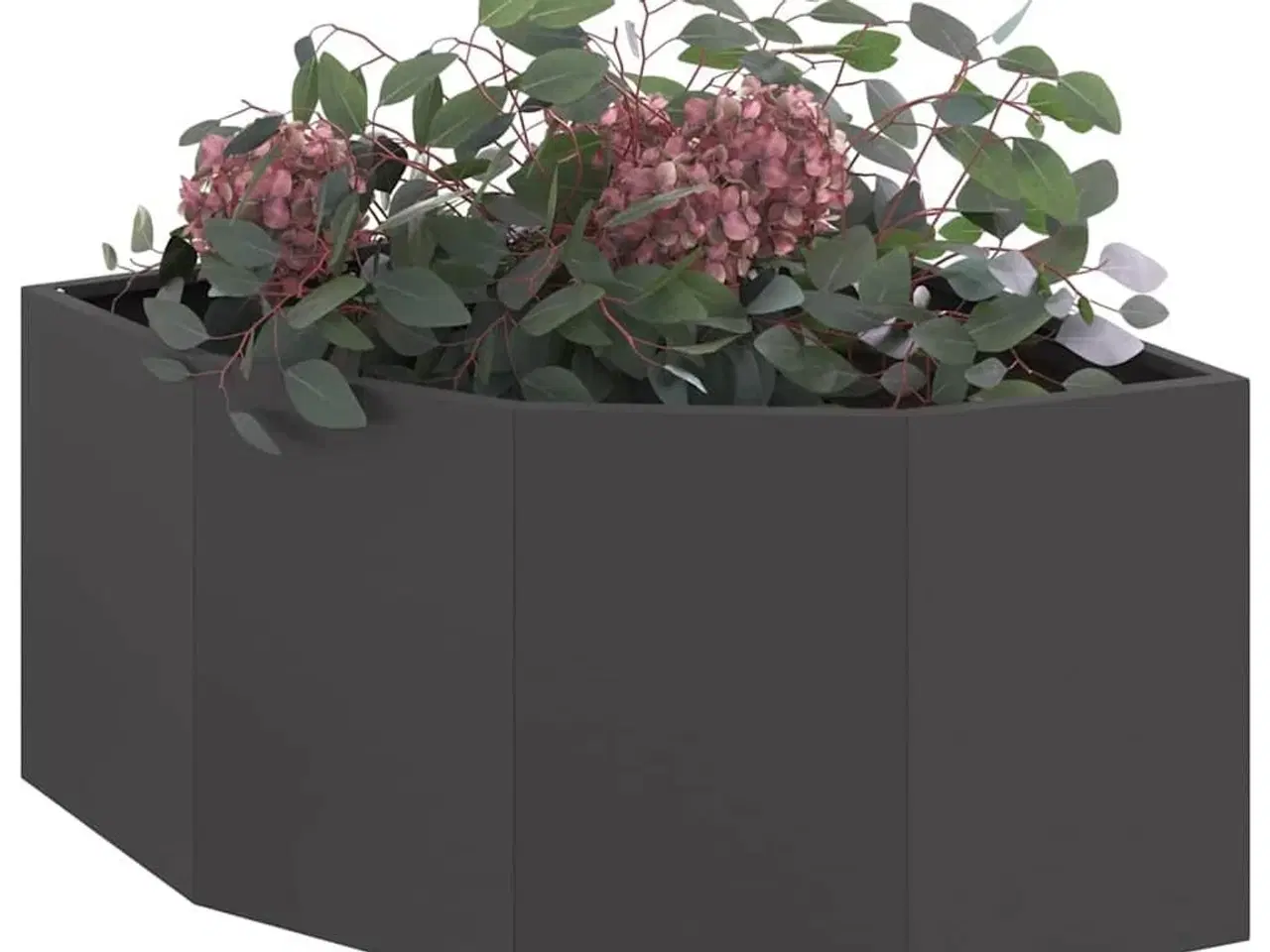 Billede 3 - Hjørne Plantekasse Sort 60 x 60 x 35 cm Stål
