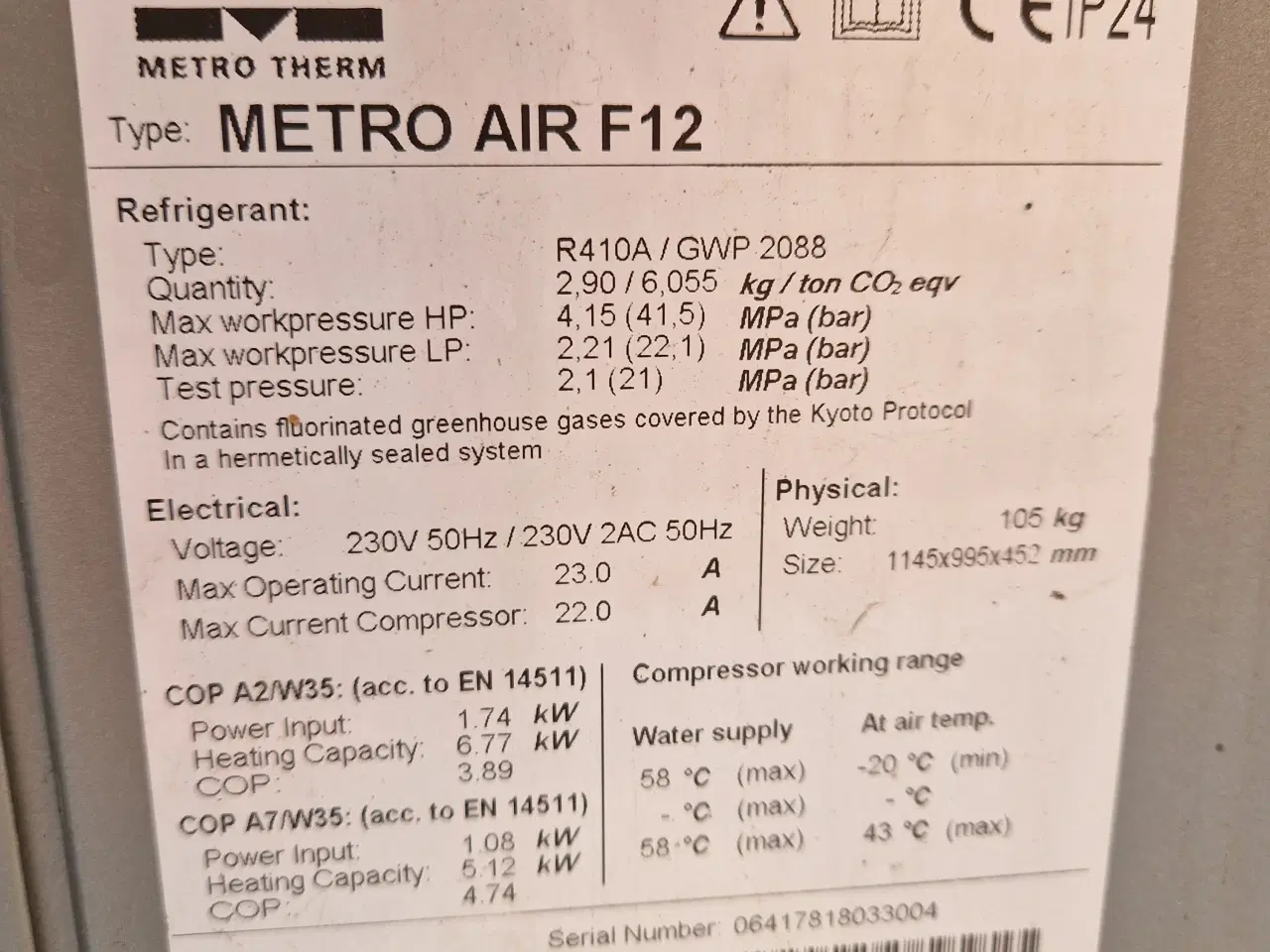 Billede 2 - METRO THERM MetroAir F12 varmepumpe – 12 kW