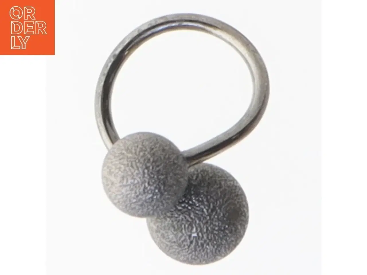 Billede 1 - sølv ring med to kugler (str. Ø 53 mm)