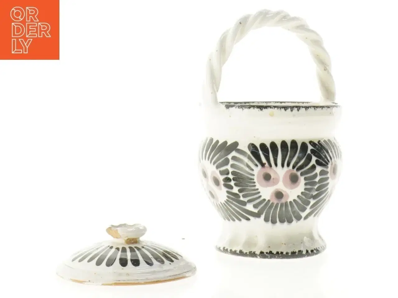 Billede 3 - Keramik barsels krukke med håndtag (str. 17 x 11 cm)
