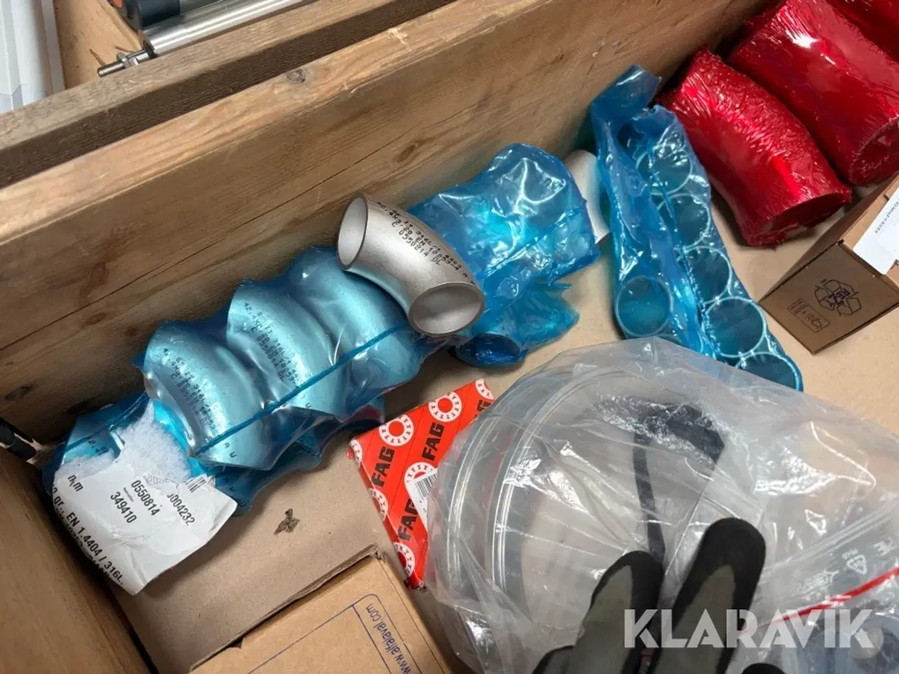 Billede 6 - Lot - flangelejer, ventiler, rørbøjninger, blændskiver og øvrigt - 1 palle