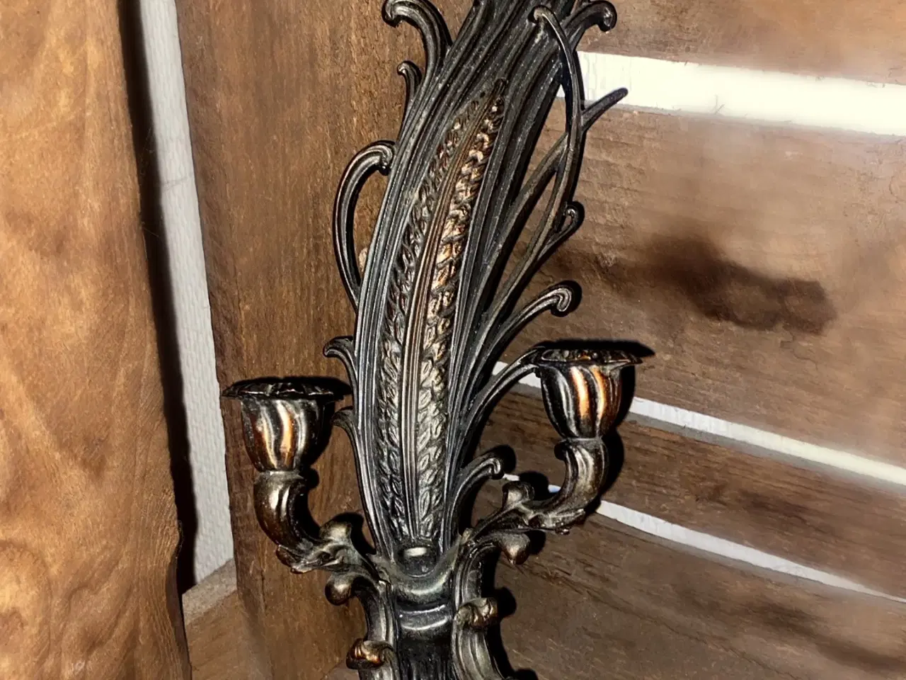 Billede 1 - * Smuk to-armet victoriansk lysestage - i bronce