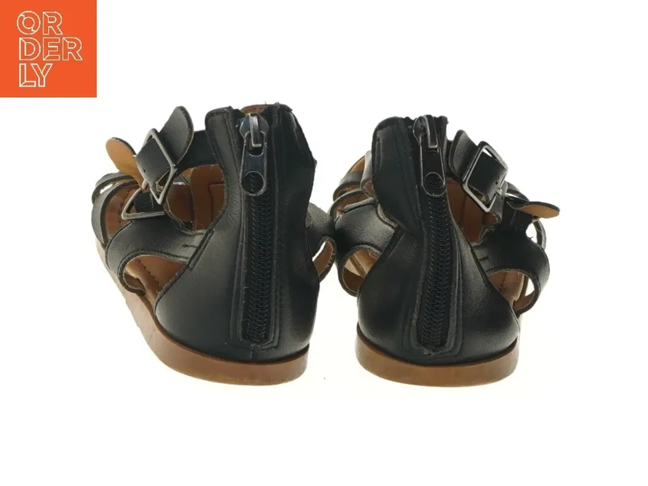 Billede 3 - Sorte lædersandaler str. 31 fra H&M (str. 31 )