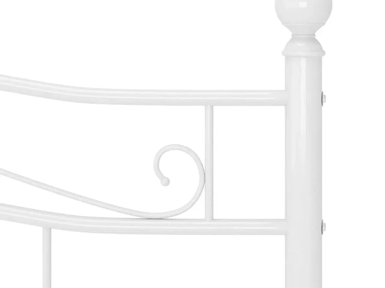 Billede 6 - Sengestel 140x200 cm metal hvid