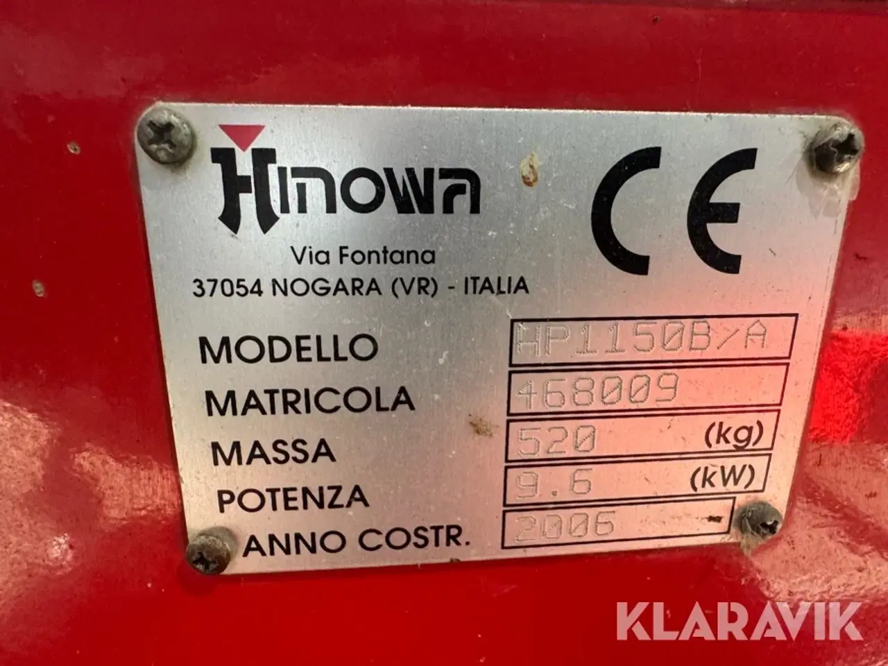 Billede 5 - Dumper Hinowa HP1150