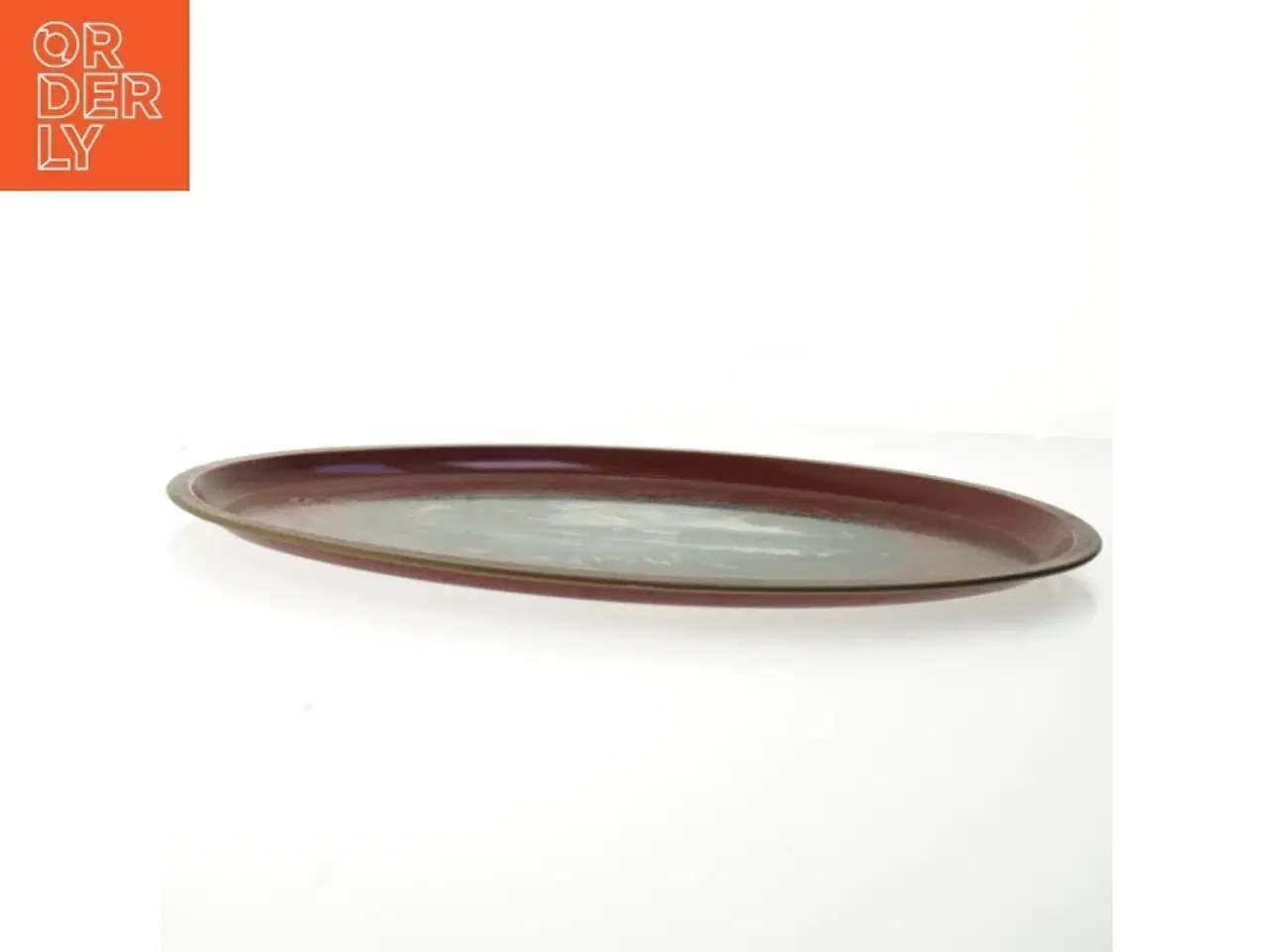 Billede 2 - Vintage britisk Dekorativ bakke med landskabsmotiv (str. 41x32 cm)