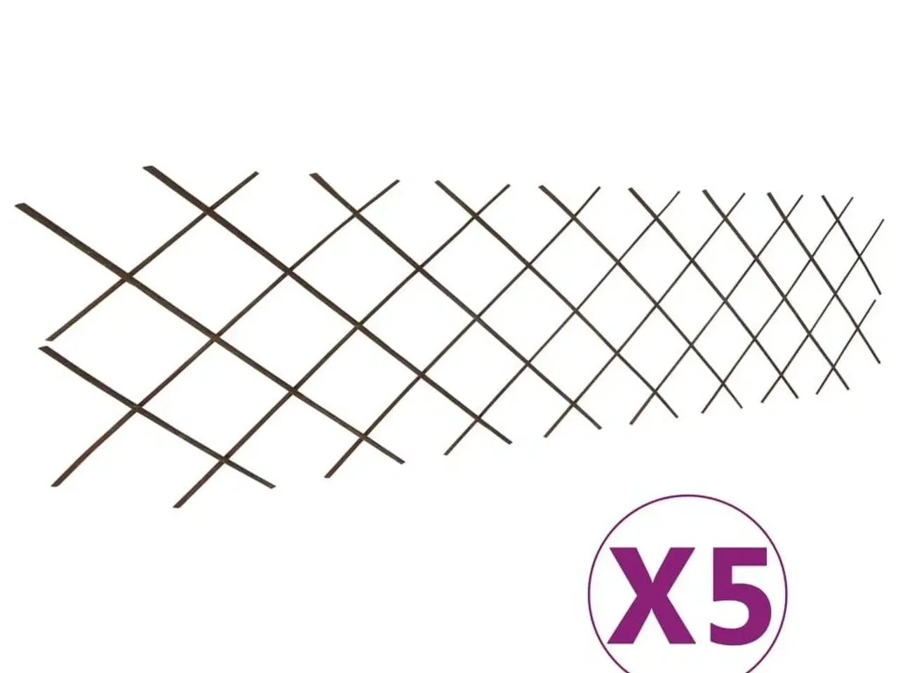 Billede 1 - Pilehegn med espalier 5 stk. 180 x 60 cm