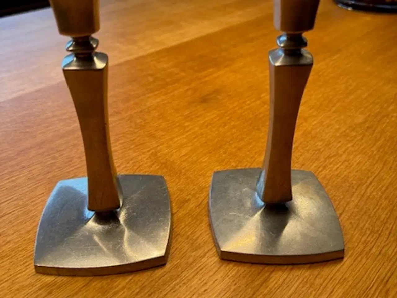 Billede 2 - Just Andersen tin-lysestager, 2 stk. 