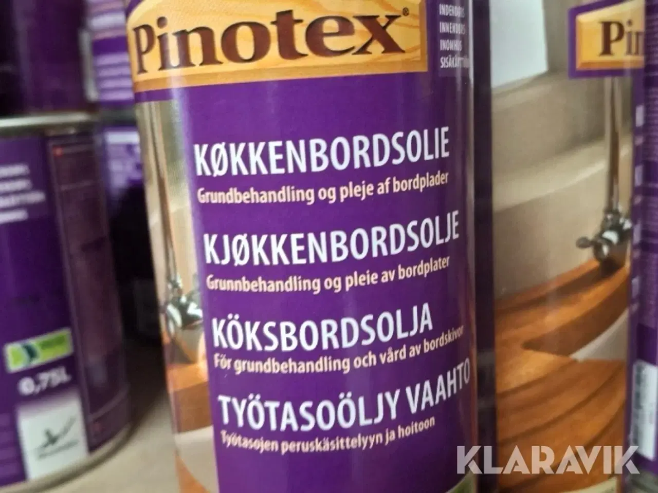 Billede 3 - Assorteret olier & lak Pinotex - Træolie, køkkenbords olie & panellak, ca 100 styk