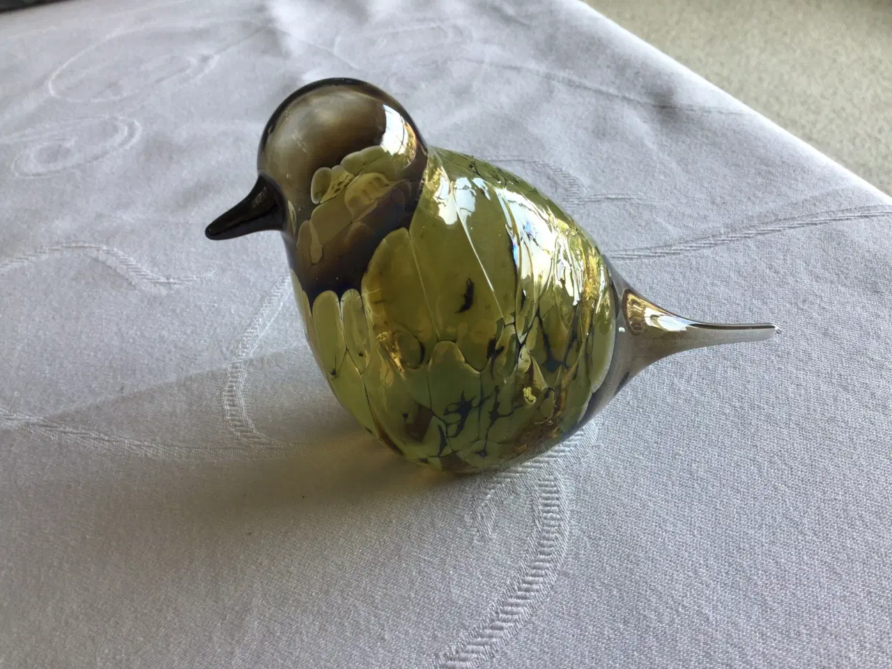 Billede 1 - Mundblæst glasfugl