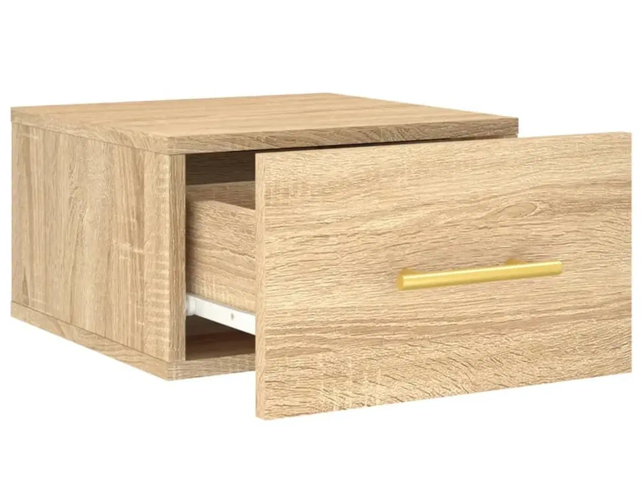 Billede 6 - Væghængt sengebord 35x35x20 cm sonoma-eg