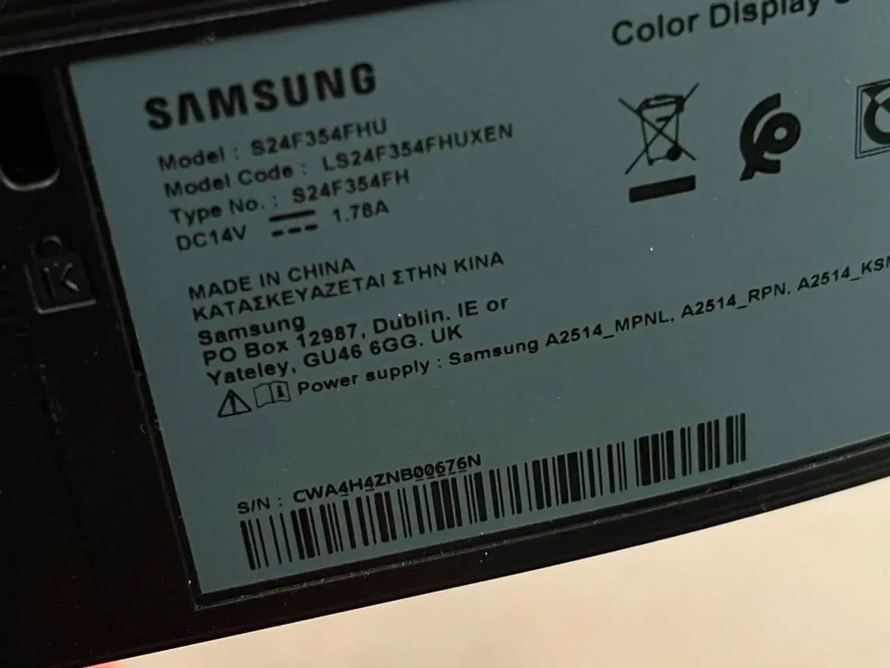 Billede 8 - 3 Stk. Skærme 24"  SAMSUNG S24F354FHU