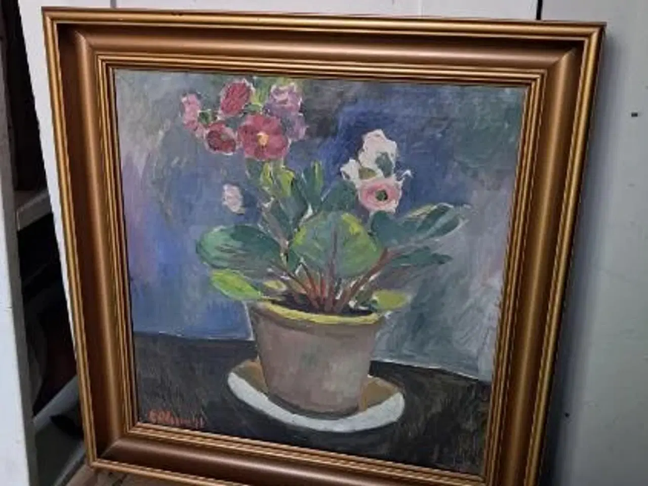 Billede 2 - Smukt blomstermaleri af Eyvind Olesen