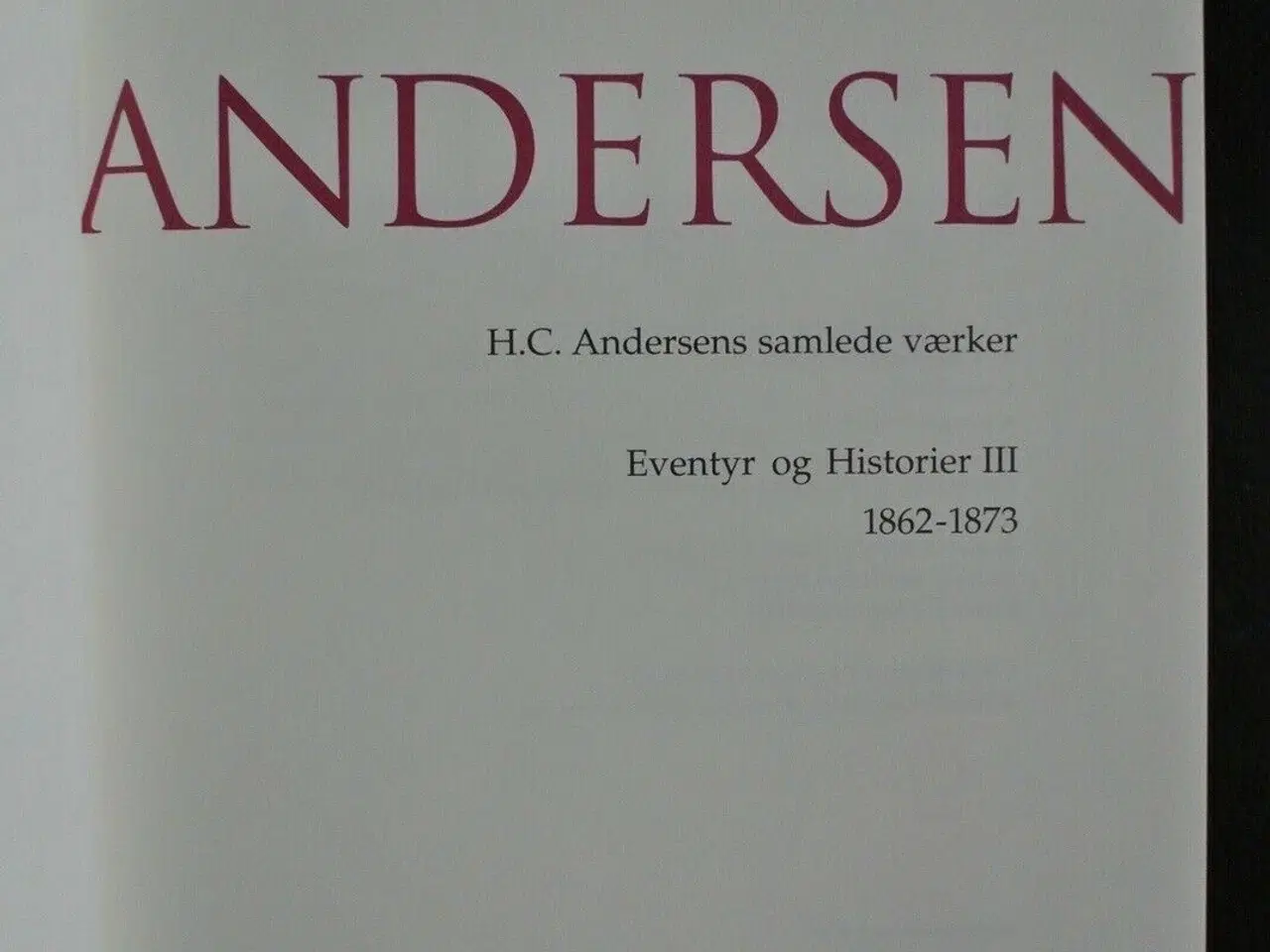 Billede 3 - eventyr og historier 3 1862-1873 samlede værker 3,