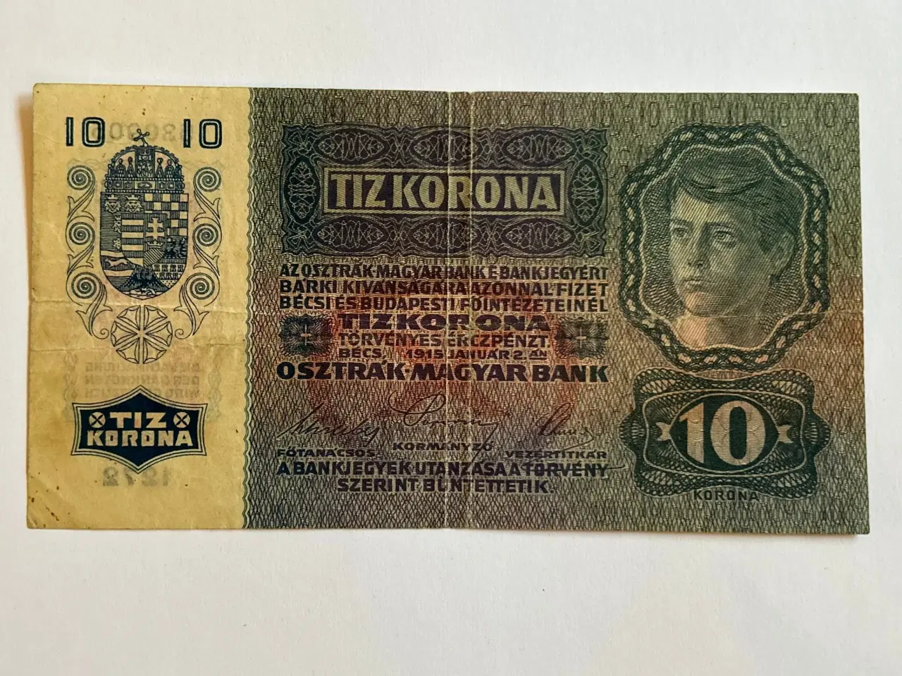 Billede 1 - 10 Kronen Austria Hungary 1915