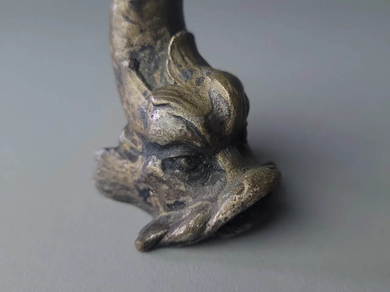 Billede 6 - ⭐️· Unik Antik Bronzefigur af Fisk/Søvæsen